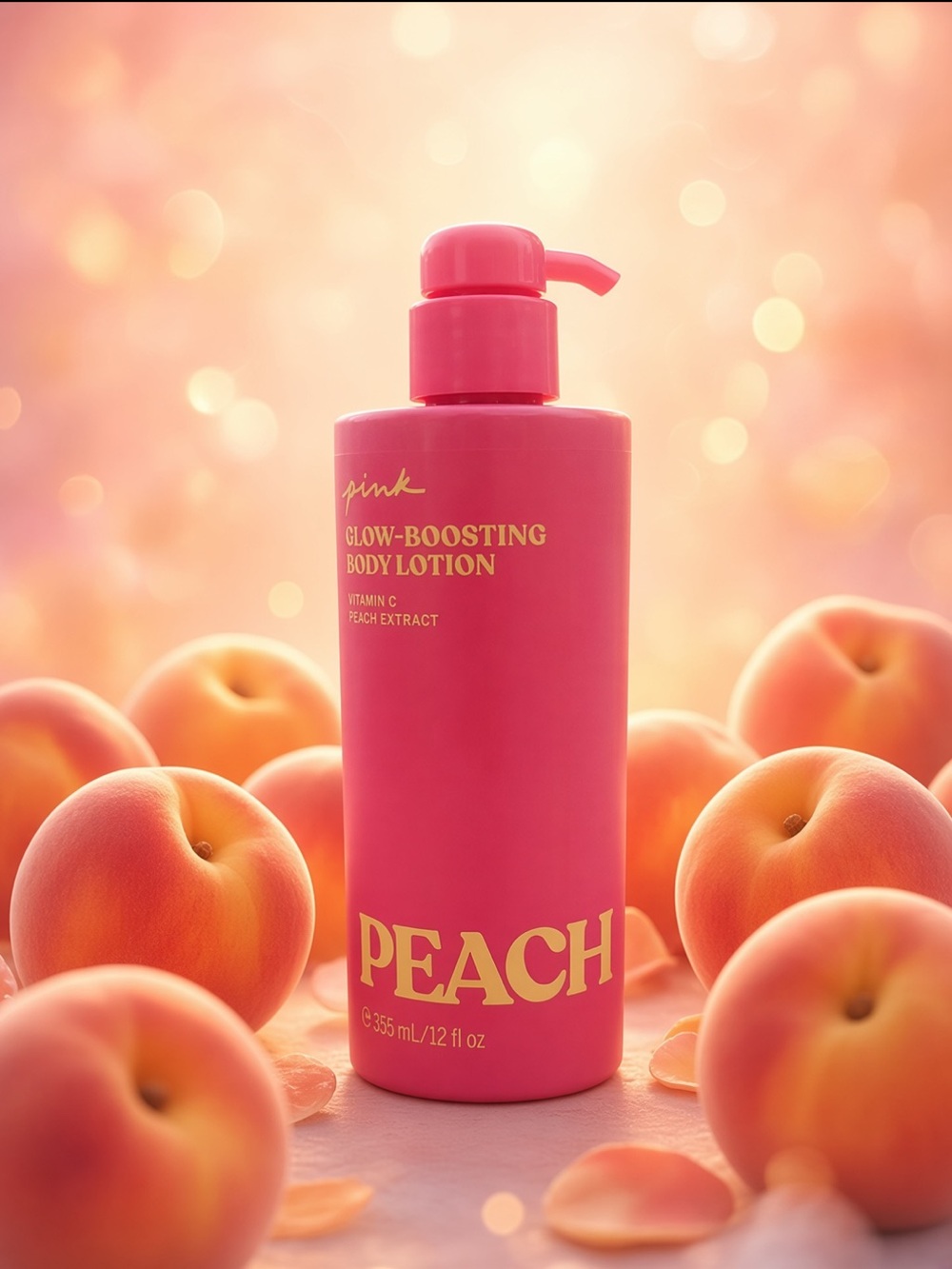 PINK Victoria’s Secret - 12oz PEACH - Glow Boosting Body Lotion